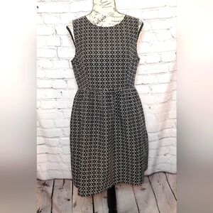 Madewell Size 10 Black Linebreak Sleeveless Mini Pleated Skater Dress
